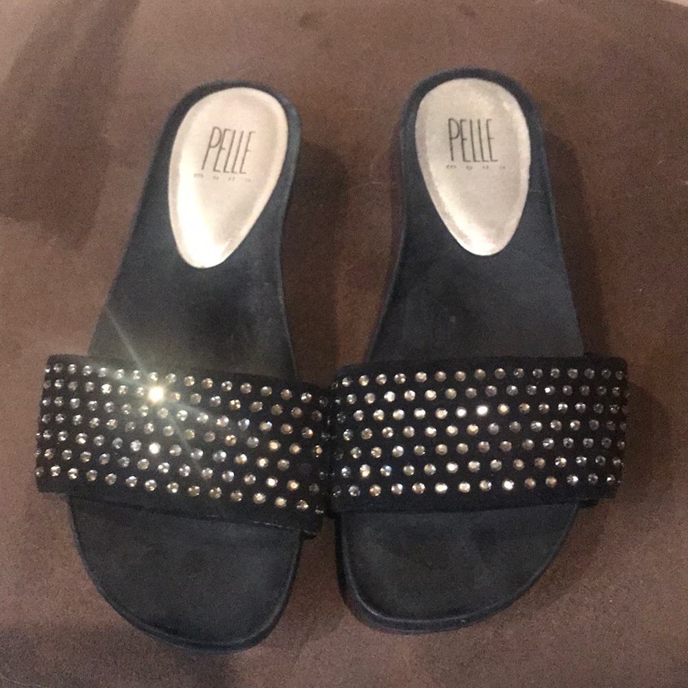 Pelle Moda shoes covered in crystals.